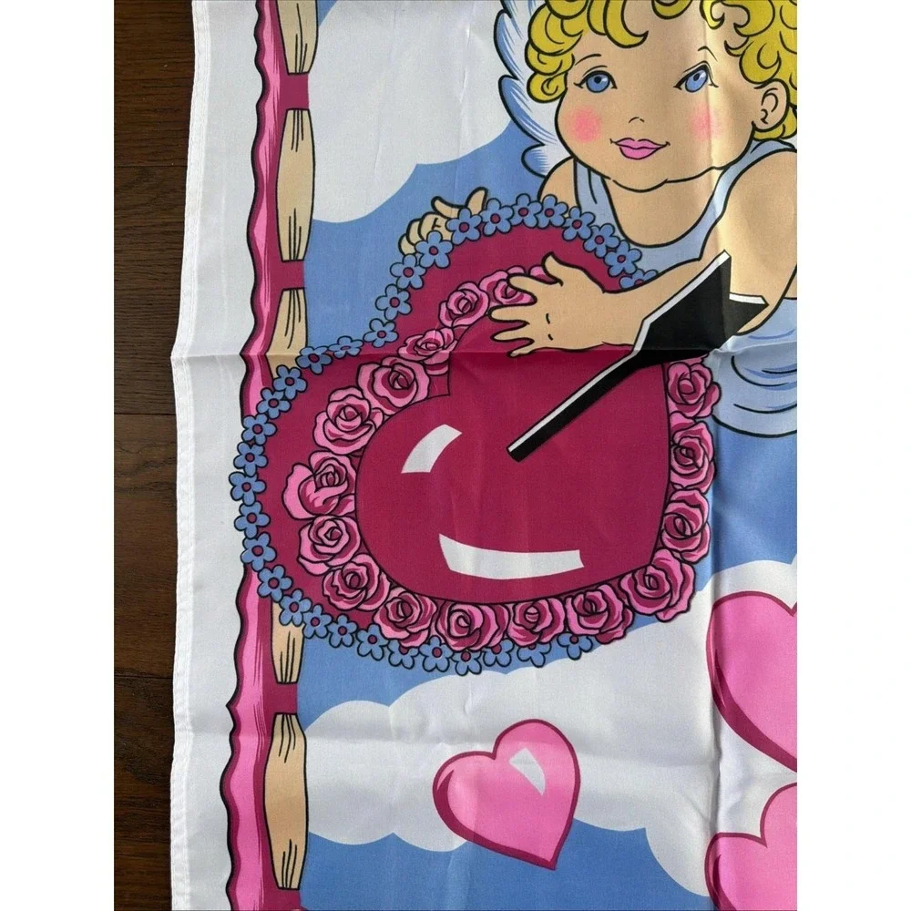 VTG Cute Cupid Valentine's Day Flag Yard Outdoor Pole Hanging Decor 28